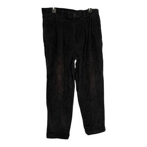 Vintage Savane‎ 34x28 Corduroy Pleated Pants 100% Cotton Casual Trousers